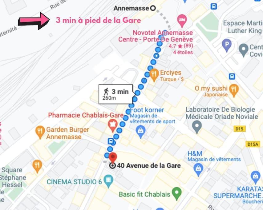 Modern'Blue - Gare Annemasse A 3Min-Geneve Acces Direct Apartment Екстериор снимка